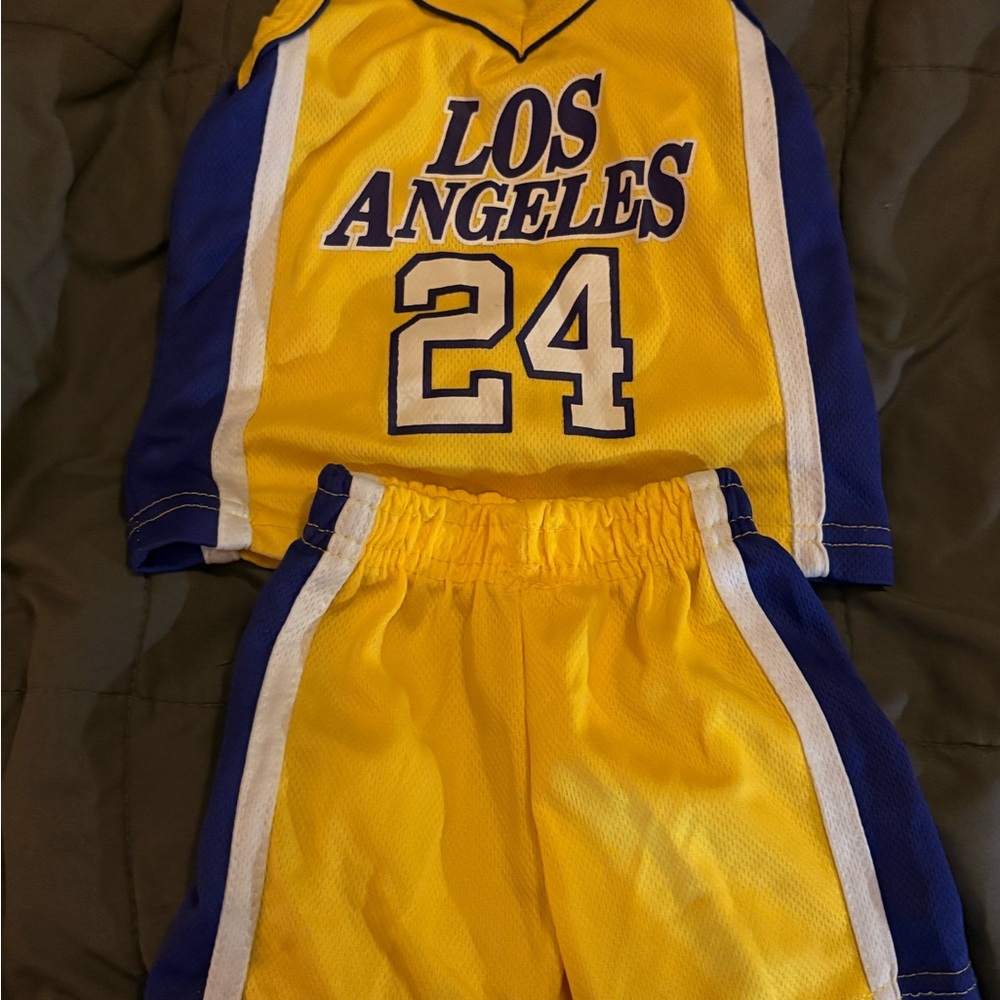 Basketball Set Kids 3-6M Yellow Good Los Angeles 24 Jersey